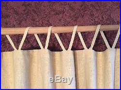 Pottery Barn Drapes Wheat Gold 54 X 84 Linen Curtains Pair