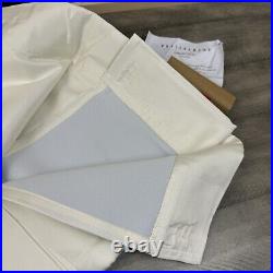 Pottery Barn Dupioni Silk (1) Curtain Drape 50x84 Blackout Ivory WithHooks NWOT