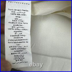 Pottery Barn Dupioni Silk (1) Curtain Drape 50x84 Blackout Ivory WithHooks NWOT