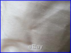 Pottery Barn Dupioni Silk Drapes 108x96 double width cream ivory/off white set