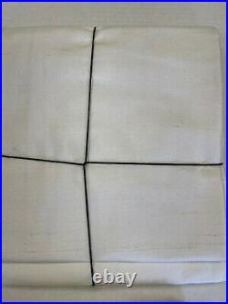 Pottery Barn Dupioni Silk Rod Pocket Cotton Lining Curtain 50 x 96 White