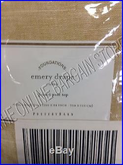 Pottery Barn Emery 3 in 1 Pole Top Drapes Panels Curtains 100x84 Wheat