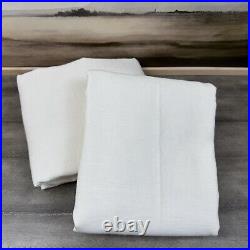 Pottery Barn Emery Cotton Linen Curtains Drapes Set/2 Lined 50x84 Ivory NWOT