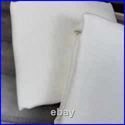 Pottery Barn Emery Cotton Linen Curtains Drapes Set/2 Lined 50x84 Ivory NWOT