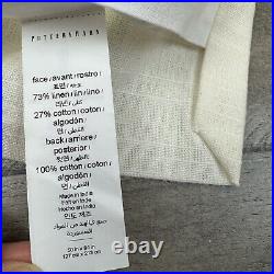 Pottery Barn Emery Cotton Linen Curtains Drapes Set/2 Lined 50x84 Ivory NWOT