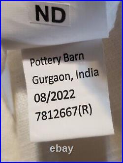 Pottery Barn Emery Curtain Drape Ivory 100x108 Cotton Lined No Hooks (1)