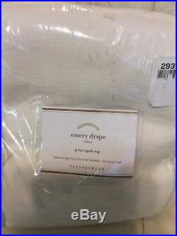 Pottery Barn Emery Drape Ivory 50x96 NEW Linen Cotton