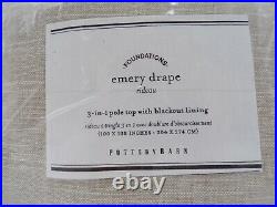 Pottery Barn Emery Drape Panel Curtain Blackout Lined 100 x 108 Oatmeal #9803A