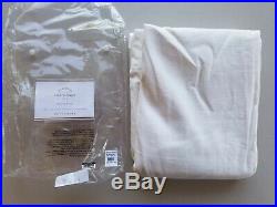 Pottery Barn Emery Drapes Panels Curtains Cotton Lining White 50 X 96 #6221