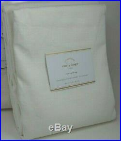 Pottery Barn Emery Drapes Panels Curtains Cotton Lining White 50 X 96 #6221a