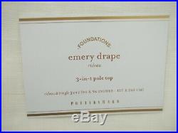 Pottery Barn Emery Drapes Panels Curtains Cotton Lining White 50 X 96 #6221c