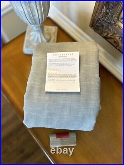 Pottery Barn Emery Linen Blackout CUSTOM Curtain 100x100 Blue Dawn NWOT OB