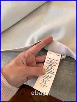 Pottery Barn Emery Linen Blackout CUSTOM Curtain 100x100 Blue Dawn NWOT OB