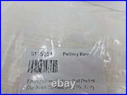 Pottery Barn Emery Linen Blackout Curtain Drape Panel 50 x 96 Ivory S/4 #7460B
