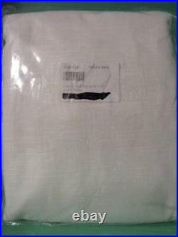 Pottery Barn Emery Linen Blackout Curtain, White 50x 108 1 Panel NWT