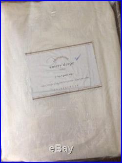 Pottery Barn Emery Linen Cotton 3 In 1 Drape Ivory Cotton Lined Double 100x96