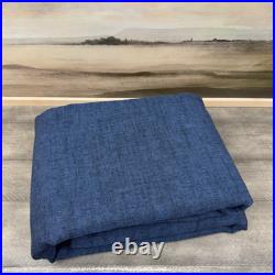 Pottery Barn Emery Linen Cotton Blackout Curtain Drape 50x108 Midnight Read OB