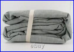 Pottery Barn Emery Linen Cotton Blackout Drape Curtain 100x 96 Blue Dawn #7315