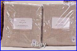 Pottery Barn Emery Linen Cotton Blackout Drapes Set Of 2 50 X 84l -oatmeal