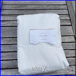 Pottery Barn Emery Linen Cotton Curtain 100x108 Ivory Cotton Lined Mark Read