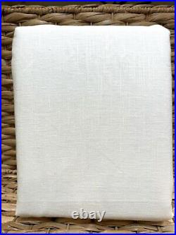 Pottery Barn Emery Linen Cotton Curtain Drape 50x108 IVORY BLACKOUT