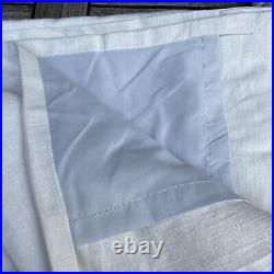 Pottery Barn Emery Linen/Cotton Curtain Drape Blackout Ivory 100x96 Cut Tags