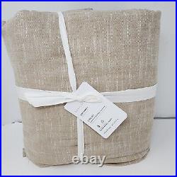 Pottery Barn Emery Linen Cotton Curtain Drape Oatmeal 100x96 Blackout Grommet