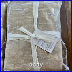 Pottery Barn Emery Linen Cotton Doublewide Curtains 100x108 Oatmeal Blackout (2)