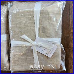 Pottery Barn Emery Linen Cotton Doublewide Curtains 100x108 Oatmeal Blackout (2)