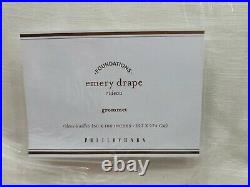 Pottery Barn Emery Linen/Cotton Grommet Cotton Lined Curtain, 50x108, White