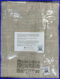 Pottery Barn Emery Linen/Cotton Grommet Curtain, 50w X 84l, Oatmeal Color