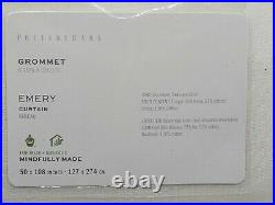 Pottery Barn Emery Linen/Cotton Grommet Curtain, 50x108, Ivory, Free Shipping