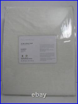 Pottery Barn Emery Linen Cotton Lined Curtain, 50 x 84 Ivory New