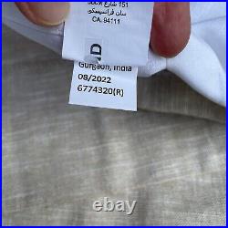 Pottery Barn Emery Linen/Cotton Lined Curtain Drape 100x108 Oatmeal Cut Tags