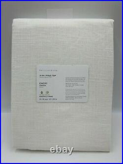 Pottery Barn Emery Linen Cotton Lined Curtain Drape Panel White 50x96 #106L