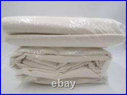 Pottery Barn Emery Linen Cotton Lined Curtains Drape White 100x108 S/2 #G17