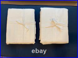 Pottery Barn Emery Linen Cotton Lined Curtains Ivory 50x96 Set Of 2 NWOT