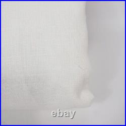 Pottery Barn Emery Linen Cotton Lined Drape Curtain 100 x 96 White Small Cut