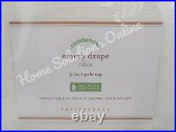 Pottery Barn Emery Linen Cotton Lined Drape Curtain 50 x 96 White S/ 2 #3630A