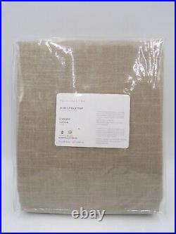 Pottery Barn Emery Linen Cotton Lined Drape Curtain Panel Walnut 50x96 #104X