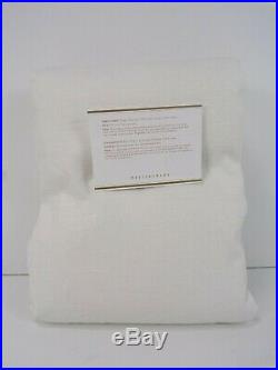Pottery Barn Emery Linen Cotton Lined Drape Panel Curtain 50 x 108 White #6220