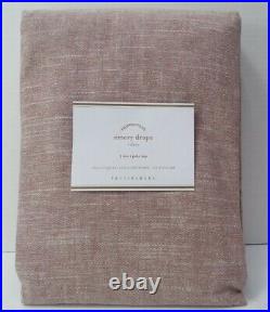 Pottery Barn Emery Linen Cotton Lined Drape Panel Curtain 50x 108 Mauve #9077