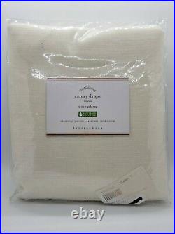 Pottery Barn Emery Linen/Cotton Rod Pocket Curtain, 50 x 84, White Color