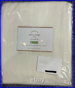 Pottery Barn Emery Linen/Cotton Rod Pocket Curtain, 50x108in, White, FREE SHIP