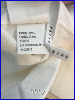 Pottery Barn Emery Linen/Cotton Rod Pocket Curtain Drapes 50 x 84 White