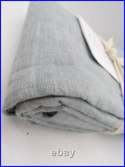 Pottery Barn Emery Linen Cotton Rod Pocket Drape Curtain 50x108 Blue Dawn #116R