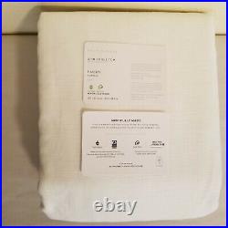 Pottery Barn Emery Linen Curtain 100x84 Cotton Lining White