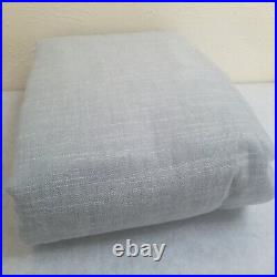 Pottery Barn Emery Linen Curtain 100x96 Cotton Lining Mineral Blue