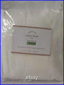Pottery Barn Emery Linen Curtain 100x 108, Double Wide White 1 Panel Nwt