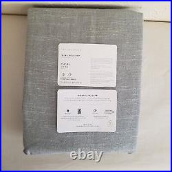 Pottery Barn Emery Linen Curtain 50x108 Cotton Lining Blue Dawn